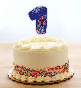 Топпер-цифра (от 0 до 10см цифра) вырубка "Spiderman / Спайдермен" (1шт) 1 ТС_цифра_топпер_Спайдерме_9 фото