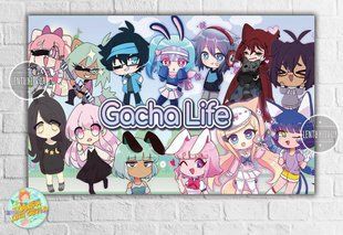 Плакат "Гача Лайф / Gacha life" - 120х75 см для Кенди - бара ТС_Плк_120_гача_Пуст фото