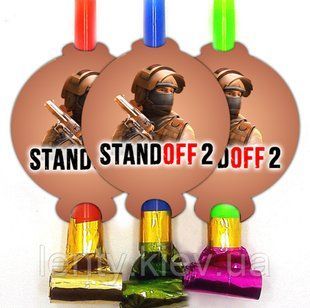 Язычки - гудки "Стандофф / Standoff" (6 шт/уп) в стиле карнавальные малотиражные - ТС_язычк_Стандофф / Stand фото