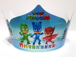 Корона картонная тематическая детская - Герои в масках "Іменинник"- Украинский SM_кор_гер_маск_укр фото