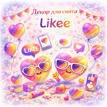 Декор для праздника "Лайки/likee"