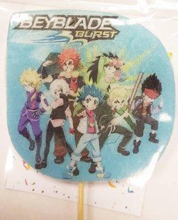 Большая (7см) Свеча ручной работы с картинкой "Бейблейд / Beyblade" (групповая) 1000_бейблейд-групп-7см фото