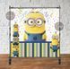Баннер 2х2м. "Большой Миньон/Minions" на День рождения (Без надписи)- Фотозона (виниловый) - ТС_Баннер_2х2_ Миньоны_Ру фото 1