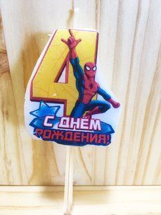 Свечи (5см) цифры с картинкой "Человек Паук / Spider-Man"- 4 1000_свч_цфр_SpiderMan_10 фото