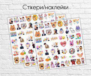 Большой набор наклеек-стикеров "Стрей Кідс / Stray Kids" - 28х28 см ТС_стикеры_стрейкідс фото