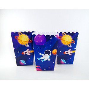 Коробочки для попкорна "Космос" 5шт 14х9х9 см - ПО_н-р_крбч_ Космос_5шт фото