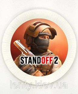 Тарелки "Стандофф Standoff" (Поштучно) 18см бумажные ТС_трлк_стандофф фото