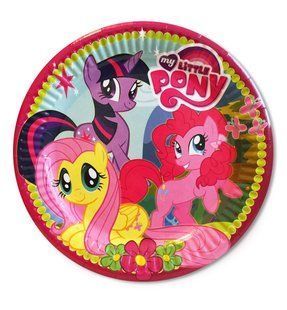 Тарелки в стиле Маленькие Пони/My Little Pony 10 шт. бумажные одноразовые 18см. ВК_трлк_мал_пони фото