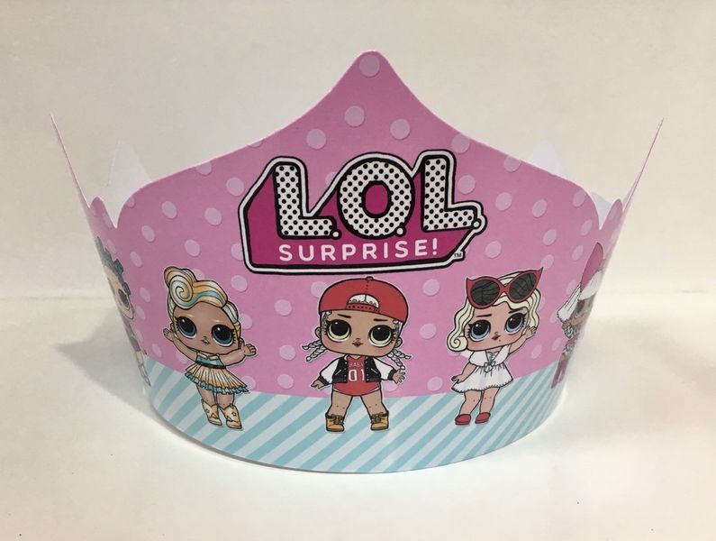 Корона ляльки "ЛОЛ/LOL" картонні тематичні святкові "Іменинниця" на День народження- ЛОЛ/LOL - Украинский SM_корона_ЛОЛ(укр фото