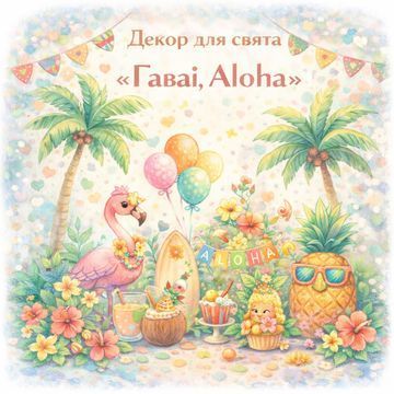 Декор для праздника "Гавайи, Aloha"