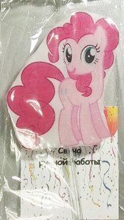 Свеча большая (7см) ручной работы в торт - Маленькие Пони - Пинки Пай (7 см.) 1001_7см_Пони_Пнк_103-5-Б фото