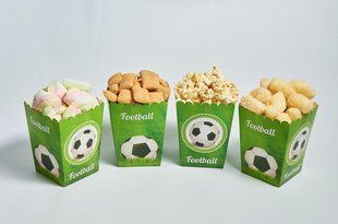 Коробочки для попкорна (12 см высота, 5шт/уп.) Футбол герои мультфильмов - День Рождения СВФ_ParB_кор_слад_Футбол фото