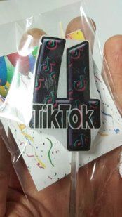 Свечи (5см) цифры с картинкой "Тик Ток" (поштучно) в торт - 4 1001_свч_Тик-10 фото